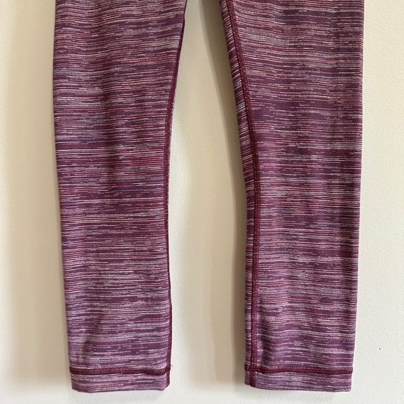 Lululemon Wunder Under HR 21" Edged Stripe Jacquard Blueprint Royal Ruby Sz 2 - Picture 6 of 10